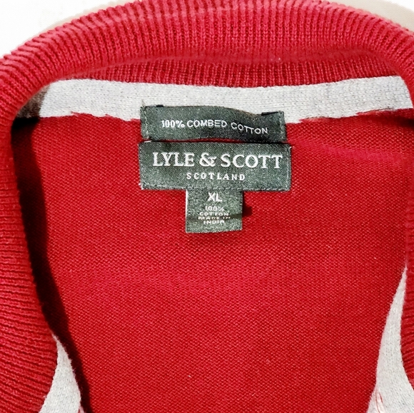 Lyle & Scott Argyle Diamond Mens XL Sweater - Picture 5 of 7